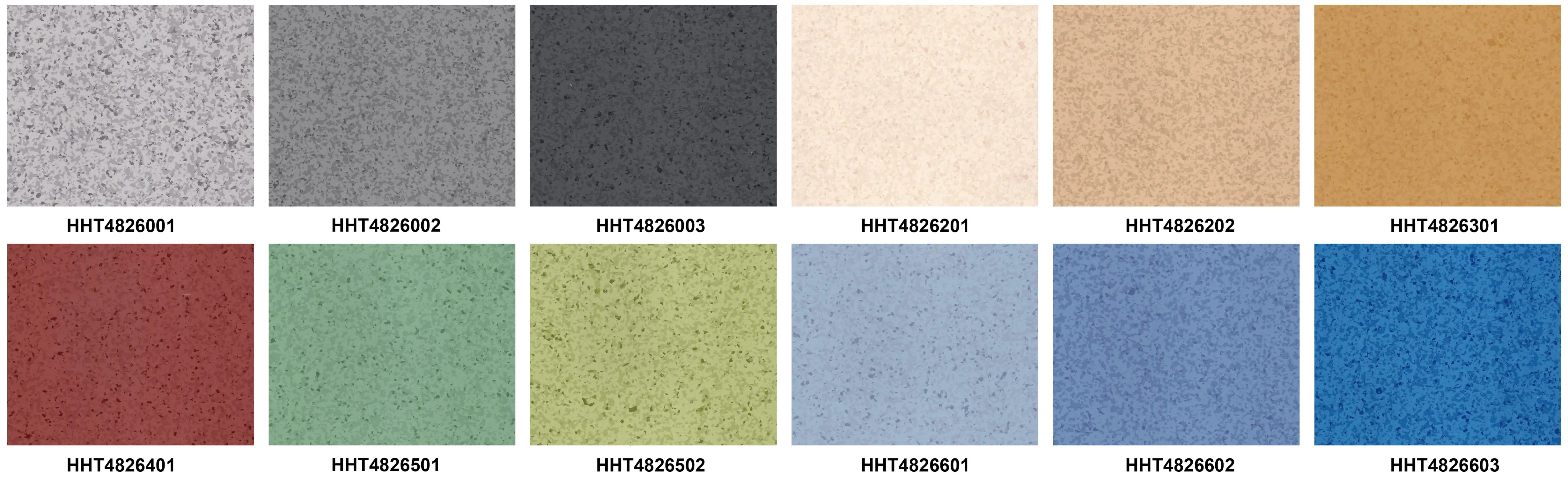 Medical-Grade Antimicrobial Homogeneous Floor Color Selection