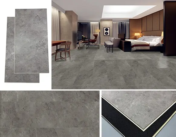 Urban Concrete Gray SPC Vinyl Plank Application