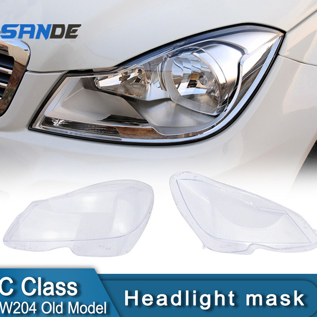 Old Model Mercedes C Class W204 Clear Plastic Headlight Cover Glass