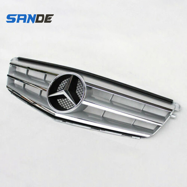 20488000239744 Chrome Silver Mercedes-Benz C Class W204 Front Grill Grille C300 C350 C250 08-14