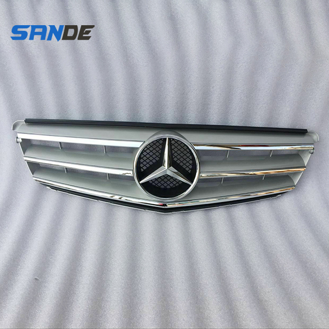 20488000239744 Chrome Silver Mercedes-Benz C Class W204 Front Grill Grille C300 C350 C250 08-14