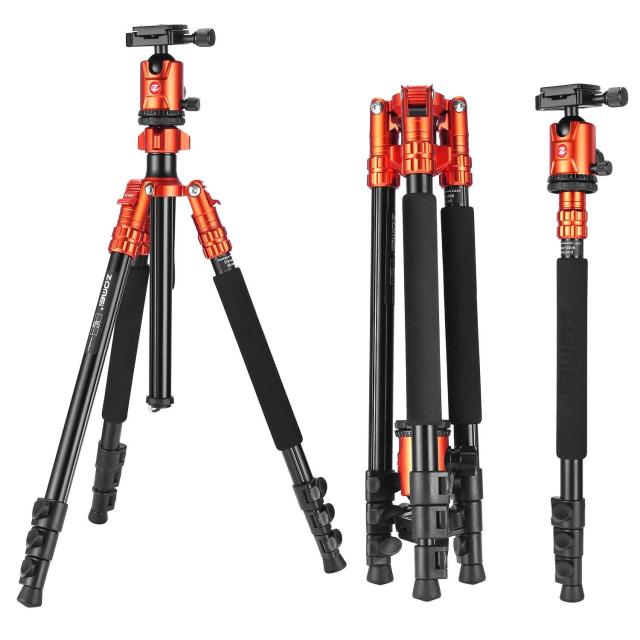 ZOMEi M7 Stable Camera Tripod Range from 22-inch to 67-inch with Adjustable-height Quick Flip Lock Legs for Bird and Landscape Photography