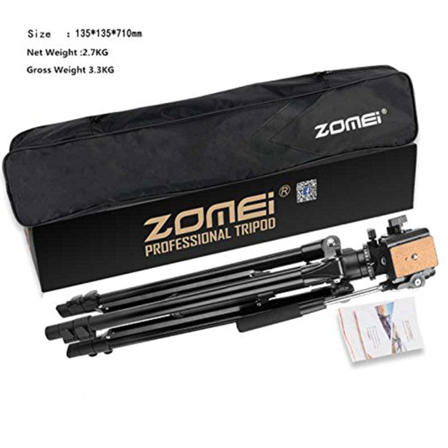 ZOMEi Video Tripod VT111 with Professional 360 Degree Fluid Damping Head and Fit for Panoramic Shooting - Suitable for DSLR Camcorder Video