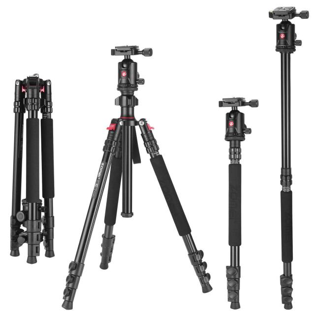 ZOMEi M7 Stable Camera Tripod Range from 22-inch to 67-inch with Adjustable-height Quick Flip Lock Legs for Bird and Landscape Photography