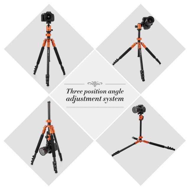 ZOMEi M7 Stable Camera Tripod Range from 22-inch to 67-inch with Adjustable-height Quick Flip Lock Legs for Bird and Landscape Photography