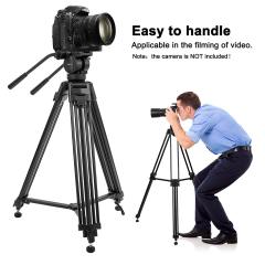 ZOMEi Professional Heavy Duty Aluminum Video Tripod Twin Tube Vt2500 inch with 360-Degree Panoramic Fluid Head, Mid-Level Spreader for DSLR Camcorder