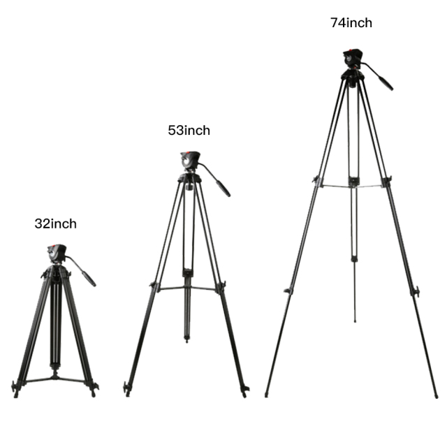 ZOMEi VT530 Professional Video Tripod 74 Inch with 360 Degree Fluid Drag Head, 1/4 Quick Release Plate for DV Cameras Camcorders
