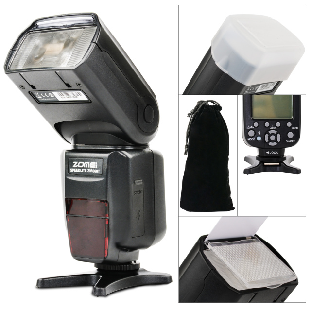 Flash Speedlite ZOMEi ZM860 for Canon Nikon with Standard Hot Shoe