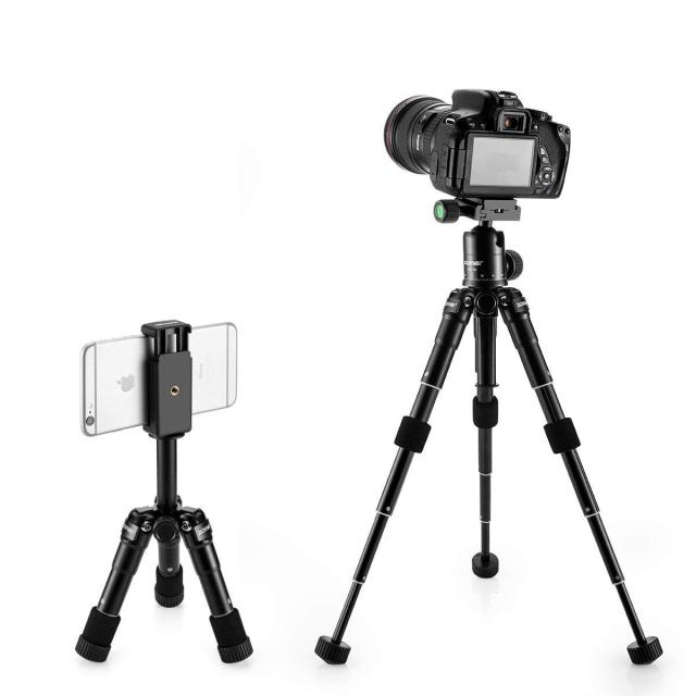 ZOMEi CK30 Desktop Aluminum Tripod for iphone ipad Support - Black