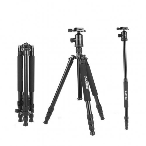 ZOMEi Z818 / Z888 Heavy Duty Camera Tripod 65 Inch for Professional Photographic Shooting for Landscape and Food Photography - Black