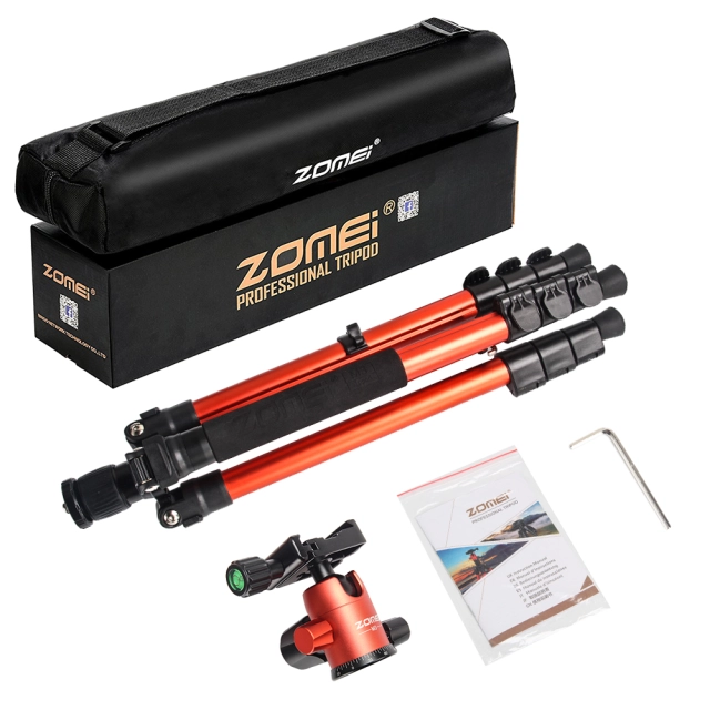 ZOMEi M3 BLACK Tripod with Monopod Compact Ball Head Tripod Kit 62.5 Inch for Wedding and Party Photography with Monopod Conversion