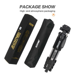 ZOMEi Q111 Lightweight Backpacking Tripod Kit 4-Section with 3-Way Pan Head and Carrying Case for Home Travel Photography Camera DV -Silver