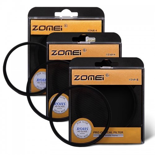 ZOMEI 52MM-82MM Filter Set with 4 Points Star Filter + 6 Points Star Filter + 8 Points Star Filter