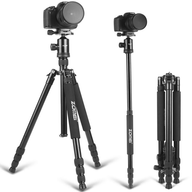 ZOMEI Z818 / Z888 Aluminum Sturdy Tripod Stand with 360 Degree Ball Head and Carry Case for YouTube Videos and Lighting Studio Support - Blue