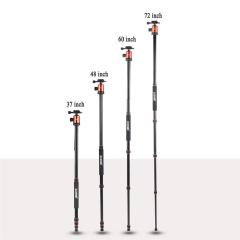 ZOMEi Z818 / Z888 Heavy Duty Camera Tripod 65 Inch for Professional Photographic Shooting for Landscape and Food Photography - Silver