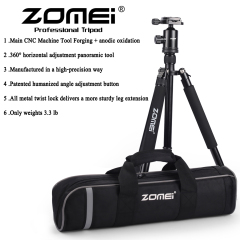 ZOMEI Z818 / Z888 Aluminum Sturdy Tripod Stand with 360 Degree Ball Head and Carry Case for YouTube Videos and Lighting Studio Support - Blue