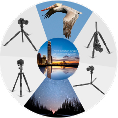 ZOMEi Z818 / Z888 Heavy Duty Camera Tripod 65 Inch for Professional Photographic Shooting for Landscape and Food Photography - Gold