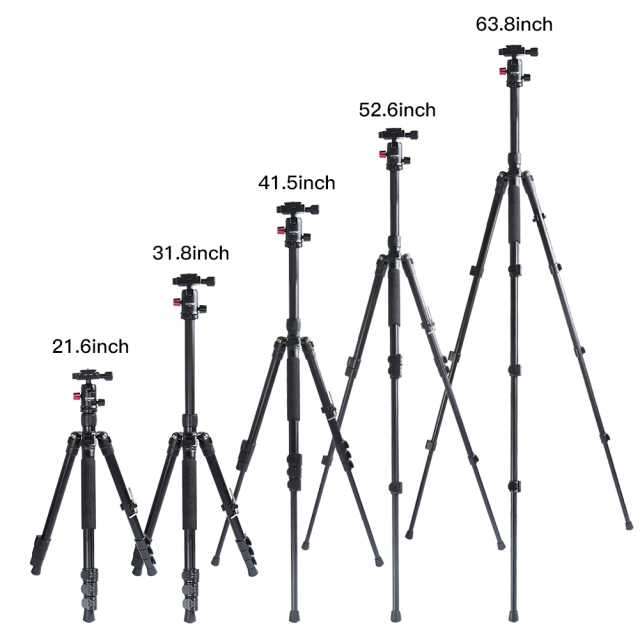 ZOMEi M3 Orange Compact Ball Head Tripod Kit 62.5 Inch for Wedding and Party Photography with Monopod Conversion