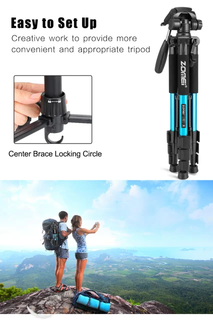 Q111 Compact Aluminum Tripod Kit YouTube Photography for Nikon Canon Dslr Camera for Macro Photography