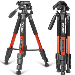 ZOMEi Q111 Lightweight Backpacking Tripod Kit 4-Section with 3-Way Pan Head and Carrying Case for Home Travel Photography Camera DV - Blue