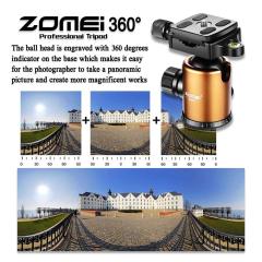 ZOMEi Z818 / Z888 Heavy Duty Camera Tripod 65 Inch for Professional Photographic Shooting for Landscape and Food Photography - Gold