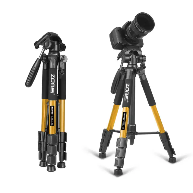 Q111 Compact Aluminum Tripod Kit YouTube Photography for Nikon Canon Dslr Camera for Macro Photography