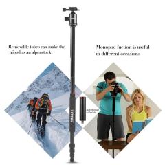 ZOMEi Z818 / Z888 Heavy Duty Camera Tripod 65 Inch for Professional Photographic Shooting for Landscape and Food Photography - Silver