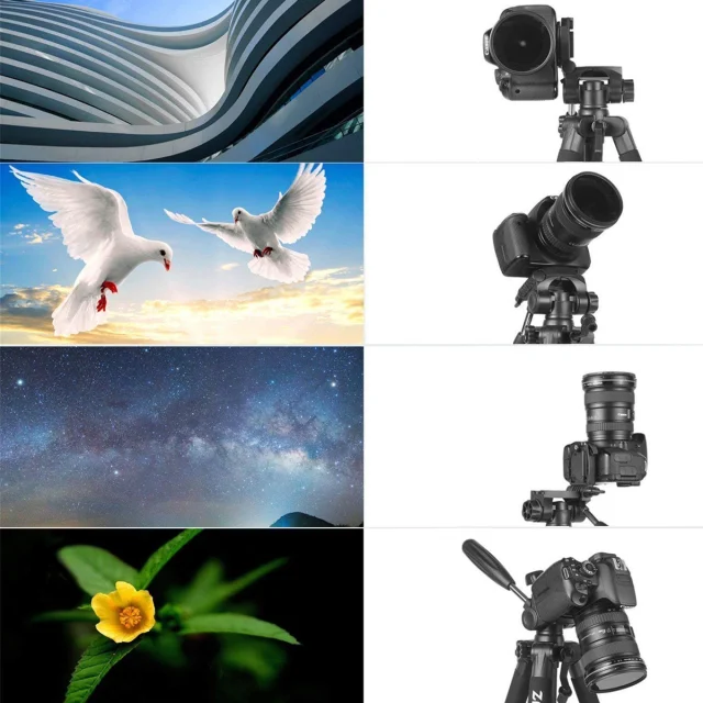 Q111 Compact Aluminum Tripod Kit YouTube Photography for Nikon Canon Dslr Camera for Macro Photography