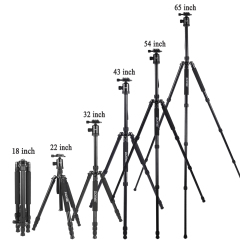 ZOMEI Z818 / Z888 Aluminum Sturdy Tripod Stand with 360 Degree Ball Head and Carry Case for YouTube Videos and Lighting Studio Support - Blue