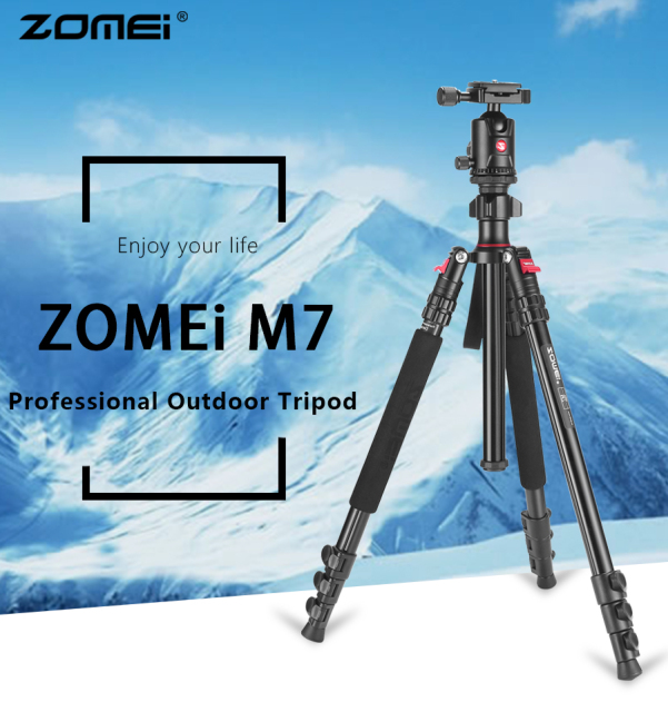 ZOMEi M7 Stable Camera Tripod Range from 22-inch to 67-inch with Adjustable-height Quick Flip Lock Legs for Bird and Landscape Photography