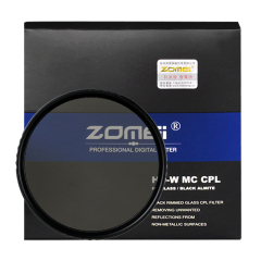 ZoMei 40.5-82mm HD 18 Layer Super Slim Multi-Coated Circular Polarizer CIR-PL CPL Lens Filter