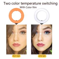 ZOMEi 18-inch LED Circle Ring Lights Soft for Skin Kit 50W with Tripod Stand and Phone Holder for Makeup Lighting