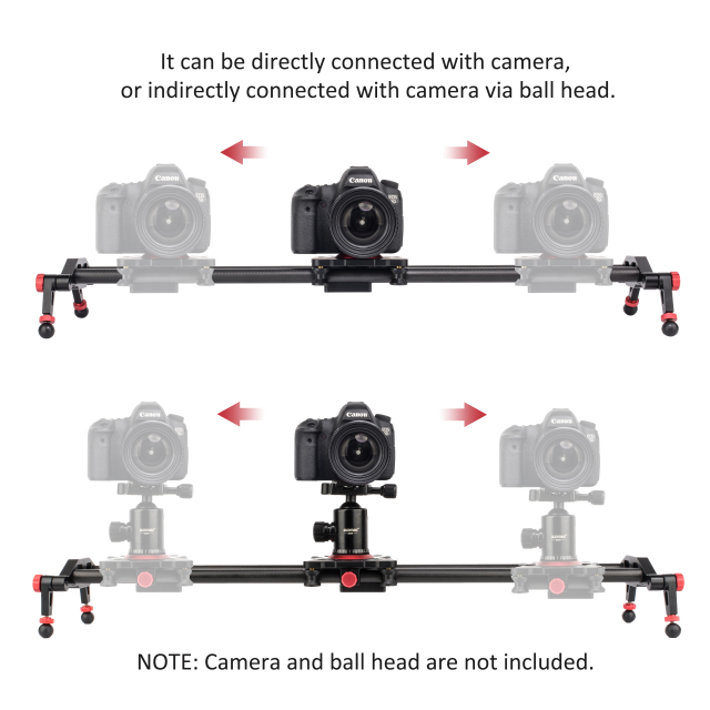 Zomei 60cm-120cm Carbon Fiber Camera Track Dolly Slider Rail System with  Load Capacity for Stabilizing Movie Film Video Making Photograph
