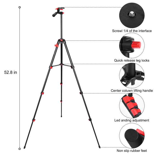 ZOMEi T70 with  remote control mobile phone holder 360 degree panoramic ball head tripod For phone