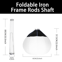 ZOMEI 26'' Lantern Quick Collapsible Softbox Diffuser with Bowens Mount and 9.2 ft/2.8 m Extendable Light Stand for Portraits, Video Shooting etc.