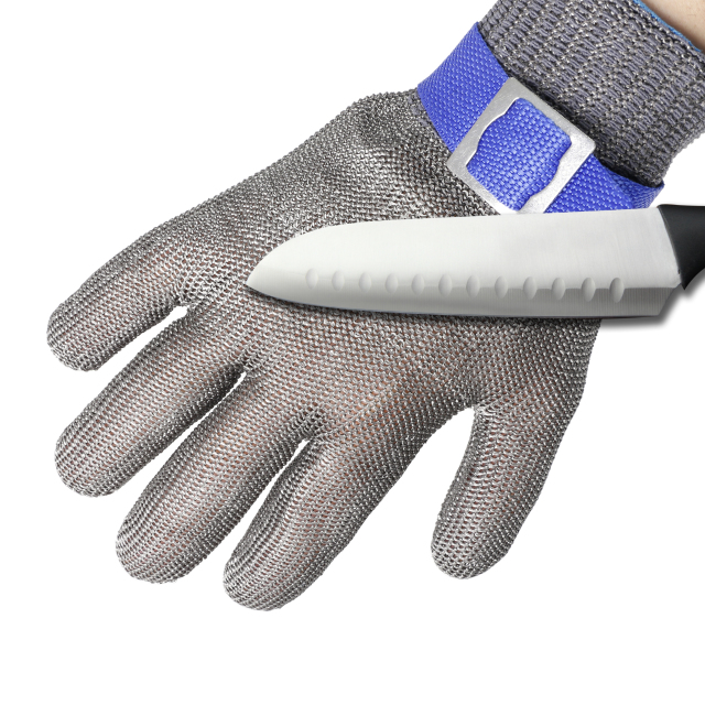 Level 9 Cut Resistant Gloves Stainless Steel Mesh Metal Glove Safety Work Glove