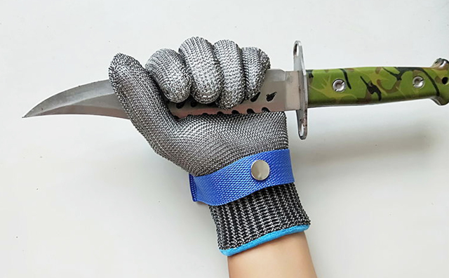 Level 9 Cut Resistant Gloves Stainless Steel Mesh Metal Glove Safety Work Glove