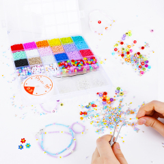 Beaded Jewelry Making Kit for Earring Bracelet Necklace,16200pcs Glass Seed Bead,Earring Hook Letter Beads Accessories for Unique Bead Jewelry Gift f