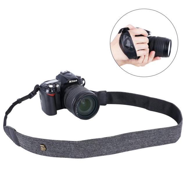 Universal Camera Shoulder Neck Strap &amp; Wrist Strap,Higher-end and Safer Camera Straps for Photographers Compatible with All DSLR Camera Nikon Canon So