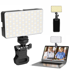 Rechargeable Selfie Light with Clip and Adapter for Fill Light Pictures Phone Video Conferencing Portable Light