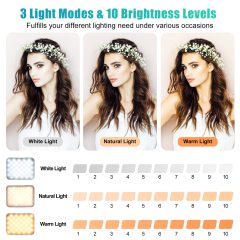 Selfie Light Phone Ring Light Dimmable LED Rechargeable Video Conference Lighting for Tiktok 3000-6500K