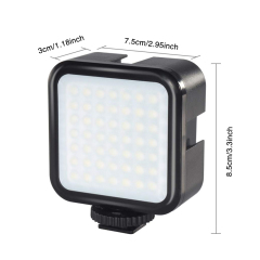 Camera Light with 3 Cold Rechargeable Dimmable Portable Photography Photo Lighting Panel for YouTube DSLR Camcorder Vlog