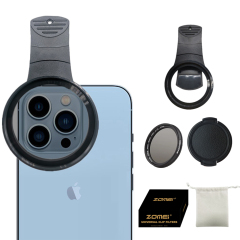 37mm Cell Phone Lens CPL Filter Universal Phone Camera Lens Clip On CPL Filter Lens and Storage Bag
