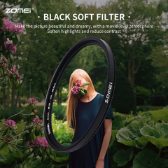 67mm 1/4 Black Mist Diffusion Cinematic Effect Filter with 18 Multi-Layer Coatings for Video/Vlog/Portrait Photography