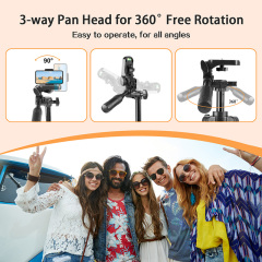 Cell Phone Tripod Phone Holder and Tripod Bag Lightweight Portable Camera Tripod Stand Compatible with Smartphone