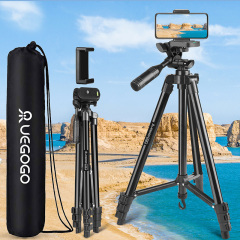 Cell Phone Tripod Phone Holder and Tripod Bag Lightweight Portable Camera Tripod Stand Compatible with Smartphone