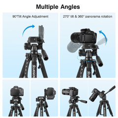 Tripod for Cell Phone Camera Phone Tripod with Remote and Phone Holder Portable Tripod for Video Recording