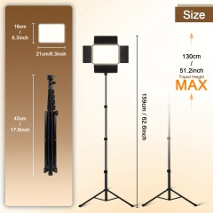 LED Video Lighting Kit, Studio Video Lights with Panel, for YouTube Photography Lighting, , 2500K-6500K, 8 Kinds of The Scene Lights
