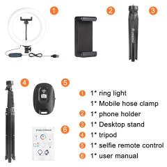 Pro Glow Studio: 10" Ring Light + 63" Tripod & Phone Grip | 3-Color 10-Level for Stream/Vlog