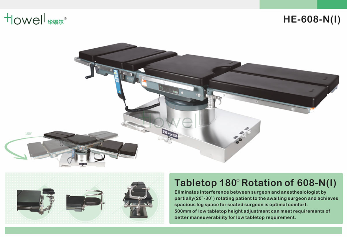 Table d'opération de neurochirurgie électrique